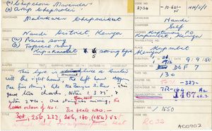 Arap Chepsiolei (Field Card) Arap Chepsiolei (Field Card)