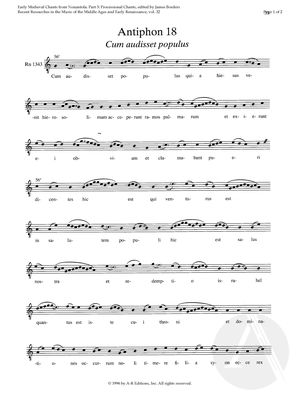 Antiphon 18: Cum audisset populus Antiphon 18: Cum audisset populus