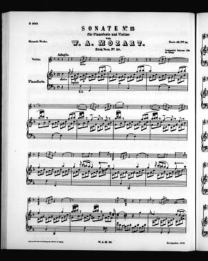 Sonate No. 15 für Pianoforte und Violine, K. 30, F Major Sonate No. 15 für Pianoforte und Violine, K. 30, F Major