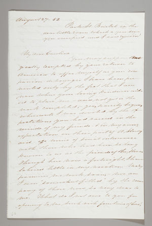 Letter from Sarah Pugh to Caroline Weston, August 27, 1852 Letter from Sarah Pugh to Caroline Weston, August 27, 1852