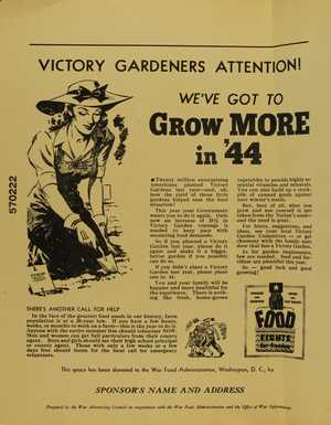 Ads for Victory Gardens, 1944 Ads for Victory Gardens, 1944