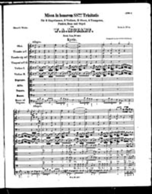Missa, K. 167, C Major Missa, K. 167, C Major