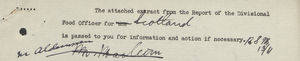 Extract from the Report of the Divisional Food Officer for Scotland, Forwarded by R. S. M. to Mr. Alderman, Nov. 13, 1939 Extract from the Report of the Divisional Food Officer for Scotland, Forwarded by R. S. M. to Mr. Alderman, Nov. 13, 1939