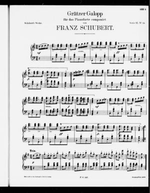 Gratzer Galopp, D. 925, C Major Gratzer Galopp, D. 925, C Major
