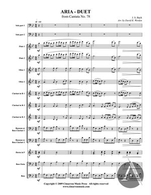 Aria - Duet, from Cantata no. 78, BWV 78, G Minor Aria - Duet, from Cantata no. 78, BWV 78, G Minor