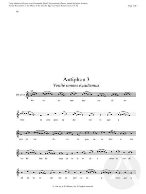 Antiphon 3: Venite omnes exsultemus Antiphon 3: Venite omnes exsultemus