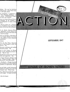Action, vol. 3 no. 5, September 1947 Action, vol. 3 no. 5, September 1947