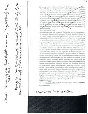 Excerpt, Second Day of the Equal Rights Convention Excerpt, Second Day of the Equal Rights Convention