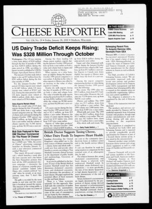 Cheese Reporter, Vol. 124, No. 29, January 28, 2000 Cheese Reporter, Vol. 124, No. 29, January 28, 2000