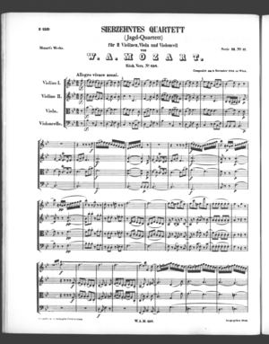 Siebzehntes Quartett Siebzehntes Quartett