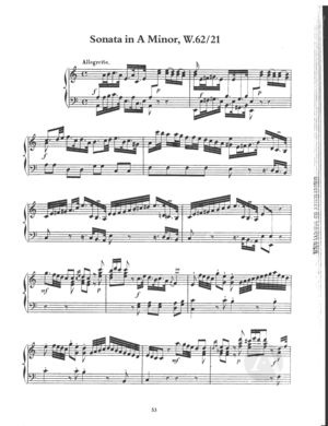 Sonata in A Minor, W.62/21 (H131), A Minor Sonata in A Minor, W.62/21 (H131), A Minor
