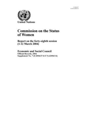 Report on the 48th Session, New York, 1-12 March 2004 Report on the 48th Session, New York, 1-12 March 2004