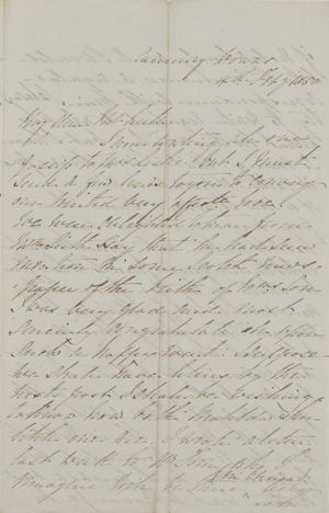 Letter from Emmeline MacArthur Leslie to Jane Davidson Leslie, February 4, 1850 Letter from Emmeline MacArthur Leslie to Jane Davidson Leslie, February 4, 1850