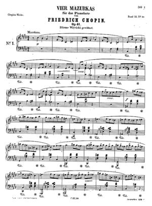 Mazurka no. 26, B.126, Op. 41/1, C Sharp Minor Mazurka no. 26, B.126, Op. 41/1, C Sharp Minor