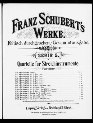Quartett, D. 18, G Minor Quartett, D. 18, G Minor