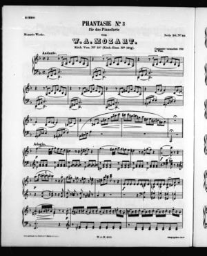 Phantasie No. 3 für das Pianoforte Phantasie No. 3 für das Pianoforte
