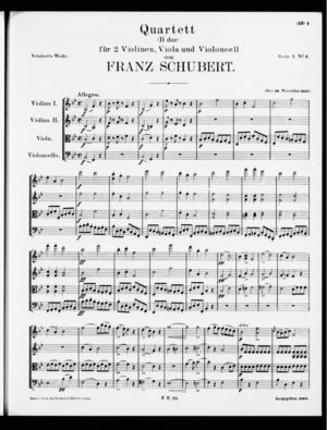 Quartett, D. 36, D. 36, B Flat Major Quartett, D. 36, D. 36, B Flat Major