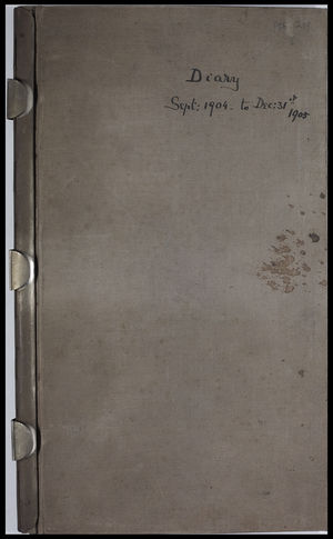 Diary, September 1904 to December 31, 1905 Diary, September 1904 to December 31, 1905