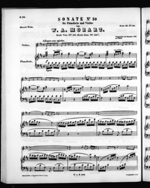 Sonate No. 30 für Pianoforte und Violine Sonate No. 30 für Pianoforte und Violine