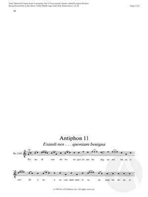 Antiphon 11: Exaudi nos . . . Quoniam benigna Antiphon 11: Exaudi nos . . . Quoniam benigna