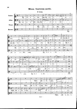 Missa Sanctorum meritis, Op. 45 Missa Sanctorum meritis, Op. 45