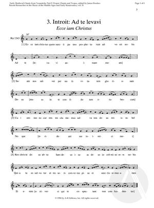 3. Introit: Ad te levavi; Ecce iam Christus 3. Introit: Ad te levavi; Ecce iam Christus
