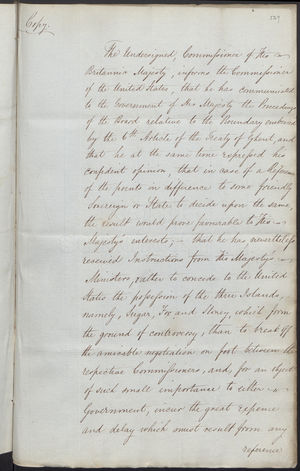Concession to the United States of Sugar, Fox and Stoney Islands Concession to the United States of Sugar, Fox and Stoney Islands
