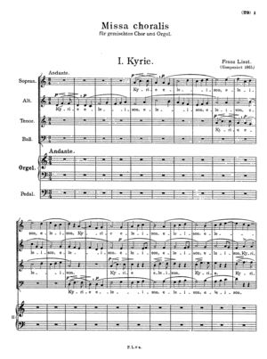 Missa choralis (Organo concinente), R.486, C Minor Missa choralis (Organo concinente), R.486, C Minor