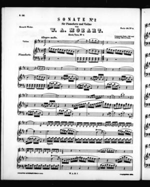 Sonate No. 2 für Pianoforte und Violine Sonate No. 2 für Pianoforte und Violine