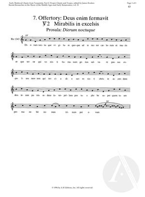 7. Offertory: Deus enim fermavit, V2: Mirabilis in excelsis, Prosula: Dierum noctuque 7. Offertory: Deus enim fermavit, V2: Mirabilis in excelsis, Prosula: Dierum noctuque