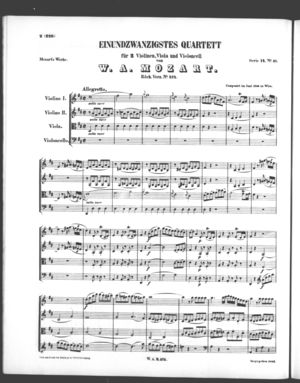 Einundzwanzigstes Quartett Einundzwanzigstes Quartett