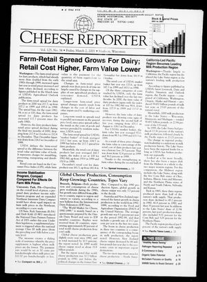 Cheese Reporter, Vol. 125, No. 34, Friday, March 2, 2001 Cheese Reporter, Vol. 125, No. 34, Friday, March 2, 2001