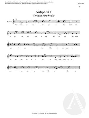 Antiphon 1: Verbum caro hodie Antiphon 1: Verbum caro hodie