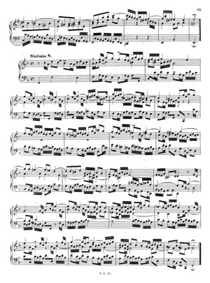 Sinfonia 8 in F, BWV 794, F Major Sinfonia 8 in F, BWV 794, F Major