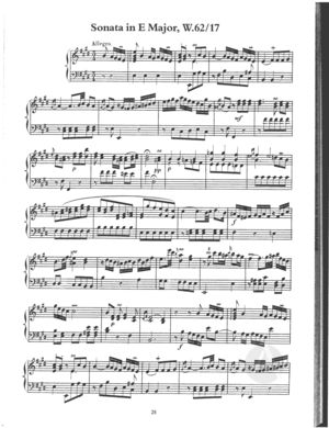 Sonata in E Major, W.62/17 (H117), E Major Sonata in E Major, W.62/17 (H117), E Major