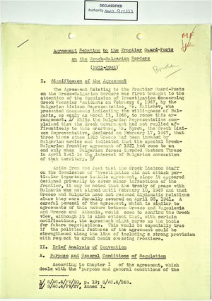 Agreement on Greek–Bulgarian Borders, 1931–1941 Agreement on Greek–Bulgarian Borders, 1931–1941