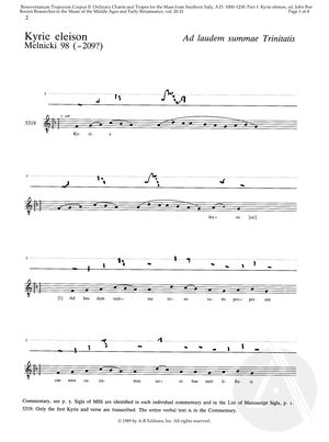 Kyrie eleison: Ad laudem summae Trinitatis Kyrie eleison: Ad laudem summae Trinitatis