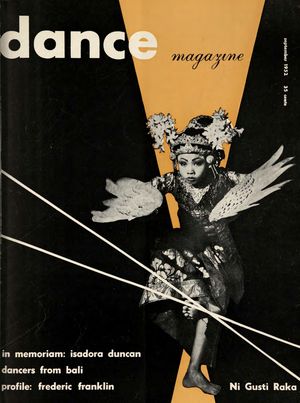 Dance Magazine, Vol. 26, no. 9, September, 1952 Dance Magazine, Vol. 26, no. 9, September, 1952