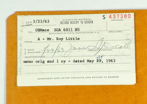 Address Slips to C. H. Mace, May 29, 1963 Address Slips to C. H. Mace, May 29, 1963