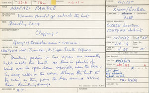 Abafazi pandle (Field Card) Abafazi pandle (Field Card)
