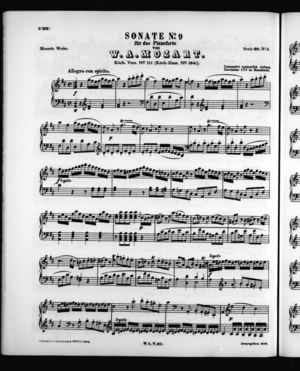 Sonata No. 9 für Pianoforte Sonata No. 9 für Pianoforte