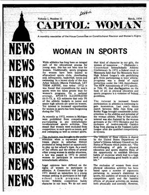 Capitol: Woman, vol. 1 no. 11, March 1974 Capitol: Woman, vol. 1 no. 11, March 1974