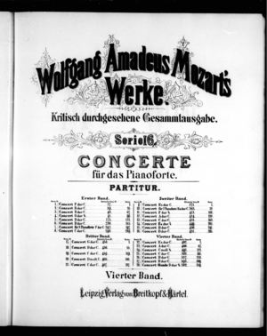 Zweiundzwanzigstes Concert für das Pianoforte, K. 482, E Flat Major Zweiundzwanzigstes Concert für das Pianoforte, K. 482, E Flat Major