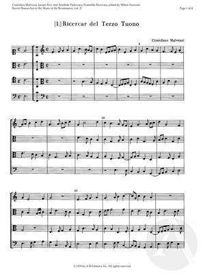 1. Ricercar del Terzo Tuono 1. Ricercar del Terzo Tuono