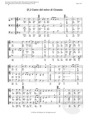 (5.) Canto del mò ro di Granata (5.) Canto del mò ro di Granata