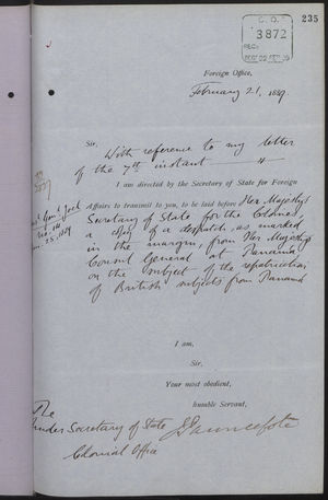 Correspondence re: Authorisation to Relieve and Repatriate Destitute Natives of Leeward Islands, January 25 - February 21, 1889 Correspondence re: Authorisation to Relieve and Repatriate Destitute Natives of Leeward Islands, January 25 - February 21, 1889