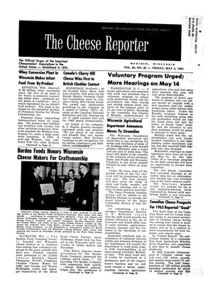 The Cheese Reporter, Vol. 86, No. 36, Friday, May 3, 1963 The Cheese Reporter, Vol. 86, No. 36, Friday, May 3, 1963