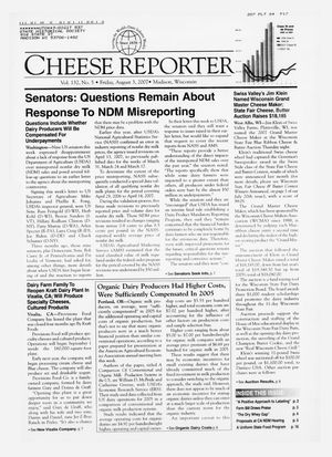 Cheese Reporter, Vol. 132, No. 5, Friday, August 3, 2007 Cheese Reporter, Vol. 132, No. 5, Friday, August 3, 2007