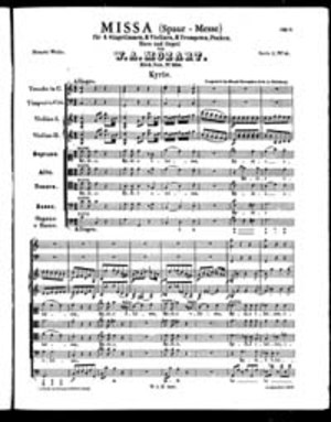 Missa (Spaur-Messe), K. 258, C Major Missa (Spaur-Messe), K. 258, C Major
