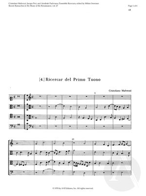 4. Ricercar del Primo Tuono 4. Ricercar del Primo Tuono